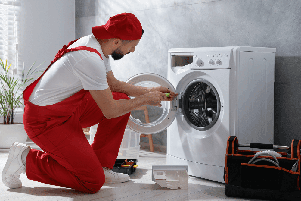 Dubai Repair Pro engineer fixing washing machine in Dubai home